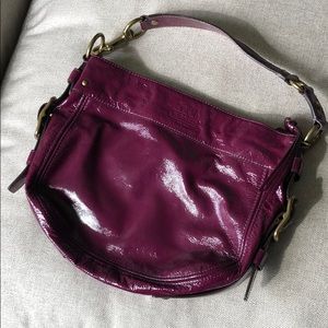 COACH Patent Purple Shoulder Bag